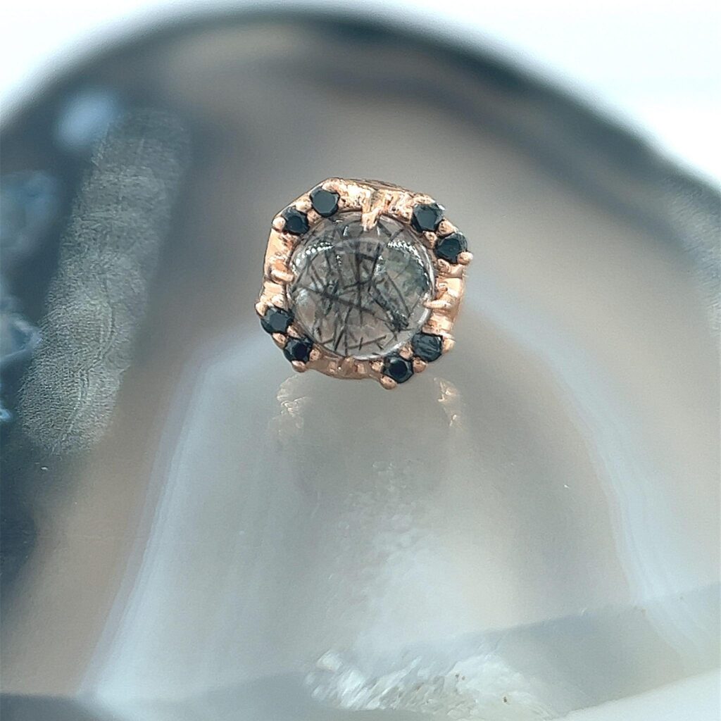 Galaxia Tourmalated Quartz 14k Rose